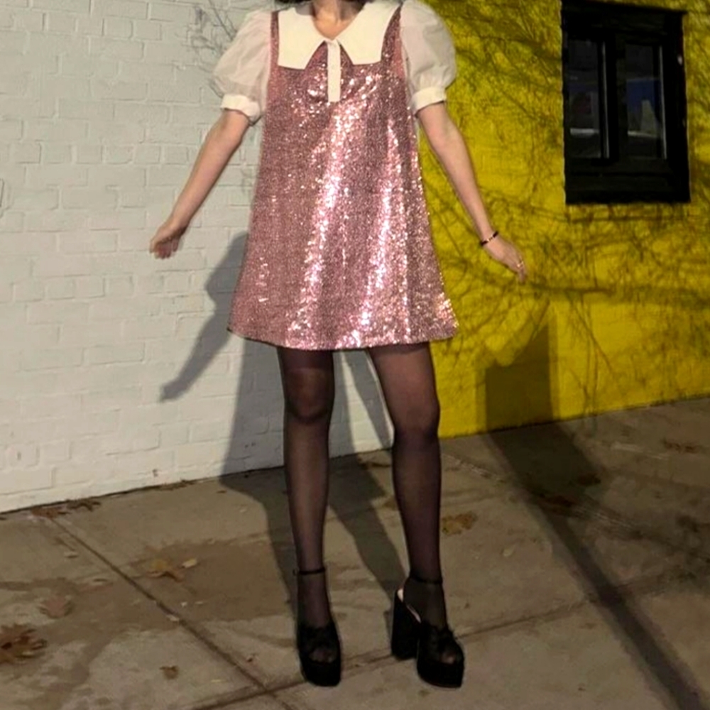 Sister Jane Pink Sequin Mini Dress